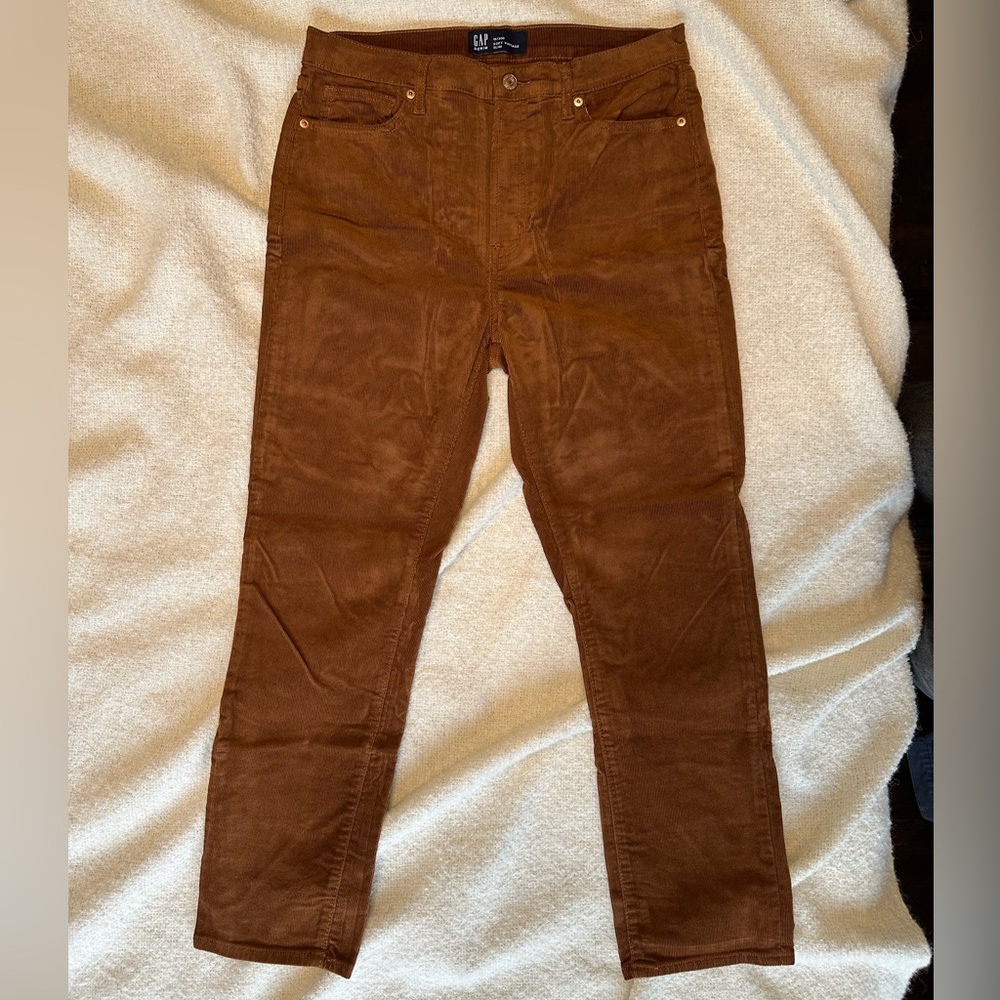 Gap Women's Slim Soft Vintage Corduroy in Rust - Size 10/30 Regular - Picture 2 of 4